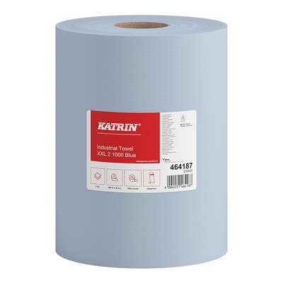 Katrin Classic industriālais papīrs, zils, 2 kārtas (360m x 38cm)