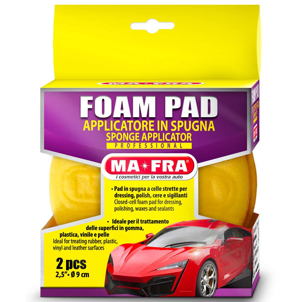 FOAM PAD DOUBLE PACK spilventiņi pārklājumu uzklāšanai, pulēšanai