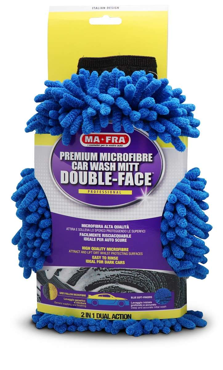 DOUBLE FACE PREMIUM MICROFIBRE MITT cimds automazgāšanai