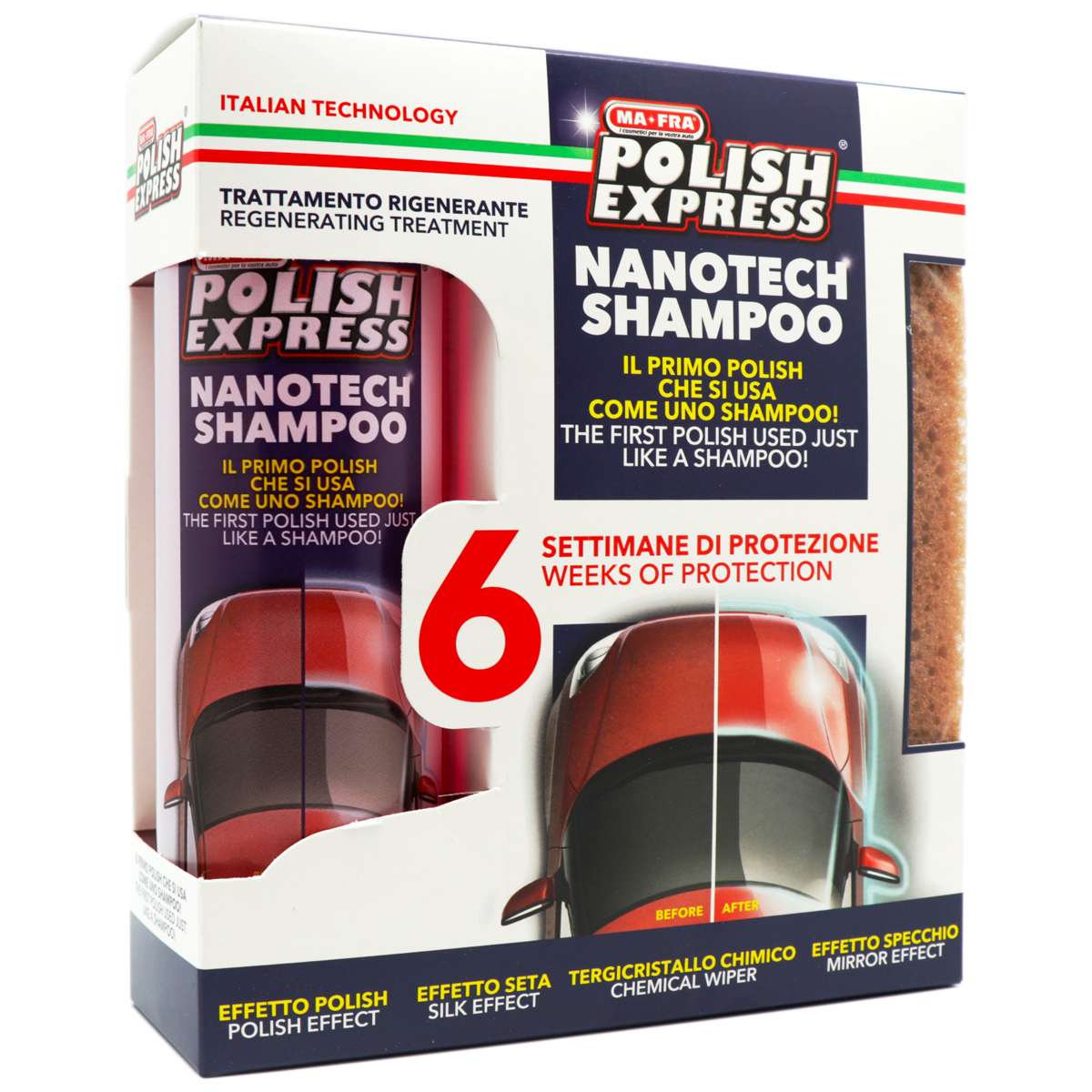 POLISH EXPRESS NANO KIT 250ml Autošampūna un sūkļa komplekts