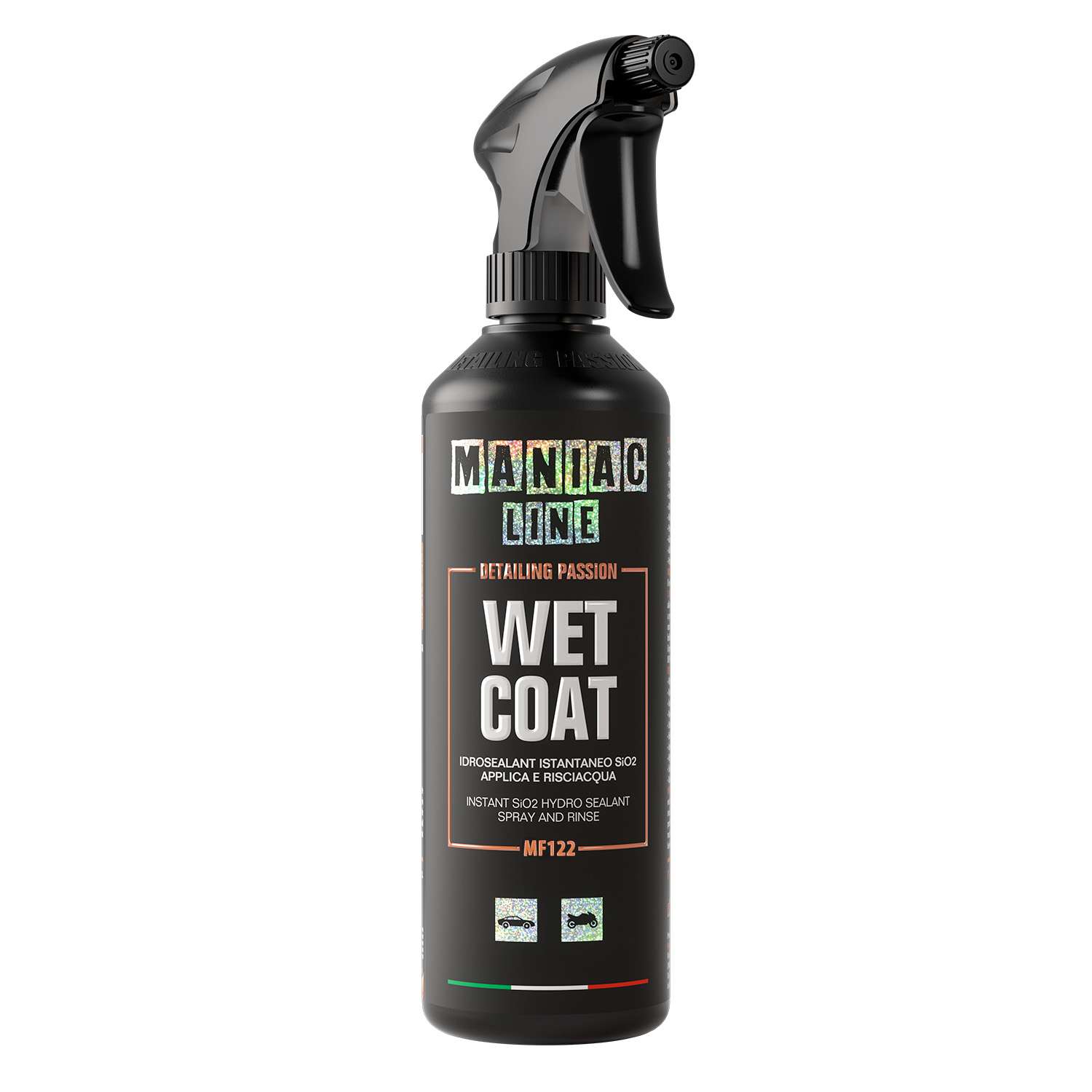 MANIAC LINE WET COAT Izsmidzināms nanokeramisks aizsargpārklājums virsbūves aizsardzībai un spīdumam (500ml)