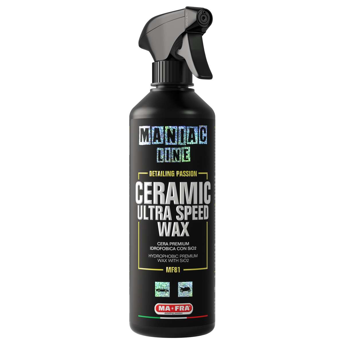 MANIAC LINE CERAMIC ULTRA SPEED WAX Izsmidzināms keramiskais vasks ar tūlītēju aizsardzību un spīdumu (500ml)