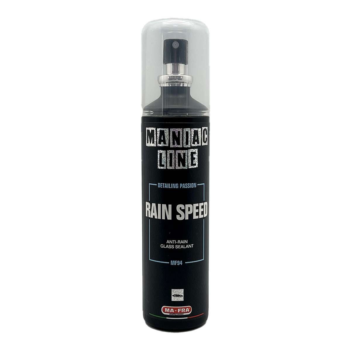 MANIAC LINE RAINSPEED Hidrofobs pārklājums stikliem drošai braukšanai lietus laikā (100ml)