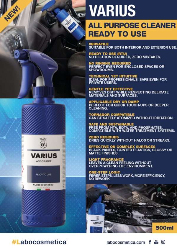 Labocosmetica VARIUS Jaunākās paaudzes All Purpose Cleaner - gatavs lietošanai (dažādi tilpumi) – attēls 14