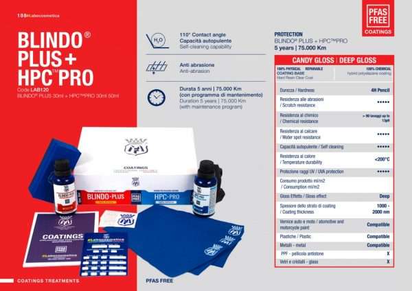 Labocosmetica BLINDO PLUS + HPC PRO PROFESSIONAL COATING KIT Keramiskā pārklājuma komplekts sertificētiem profesionāļiem (dažādi iepakojumi) – attēls 4